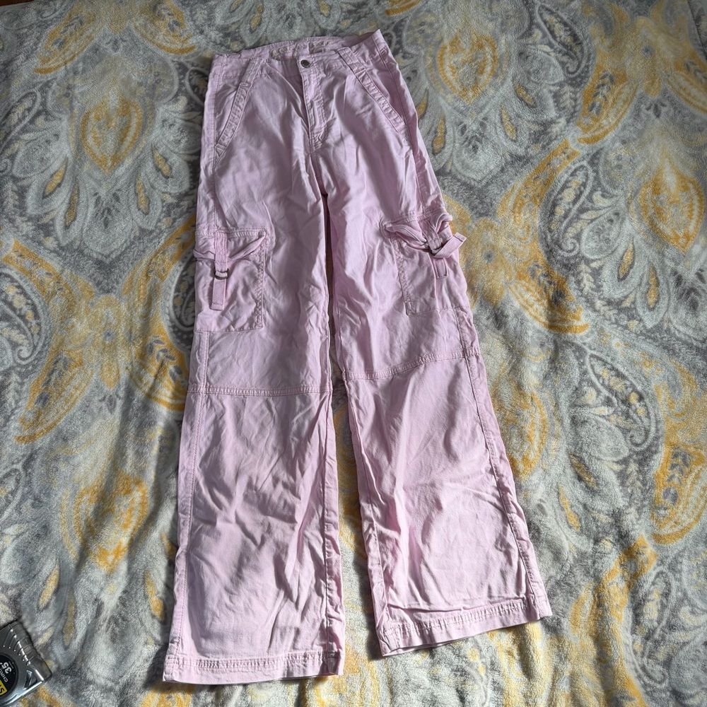 American Eagle Super Wide Leg Baggy High Rise Cargo Pants size 000